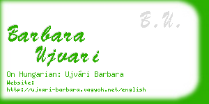 barbara ujvari business card
