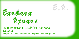 barbara ujvari business card